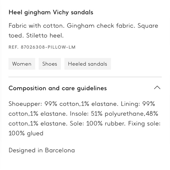 NWT Mango Heel gingham Vichy sandals - Picture 8 of 12